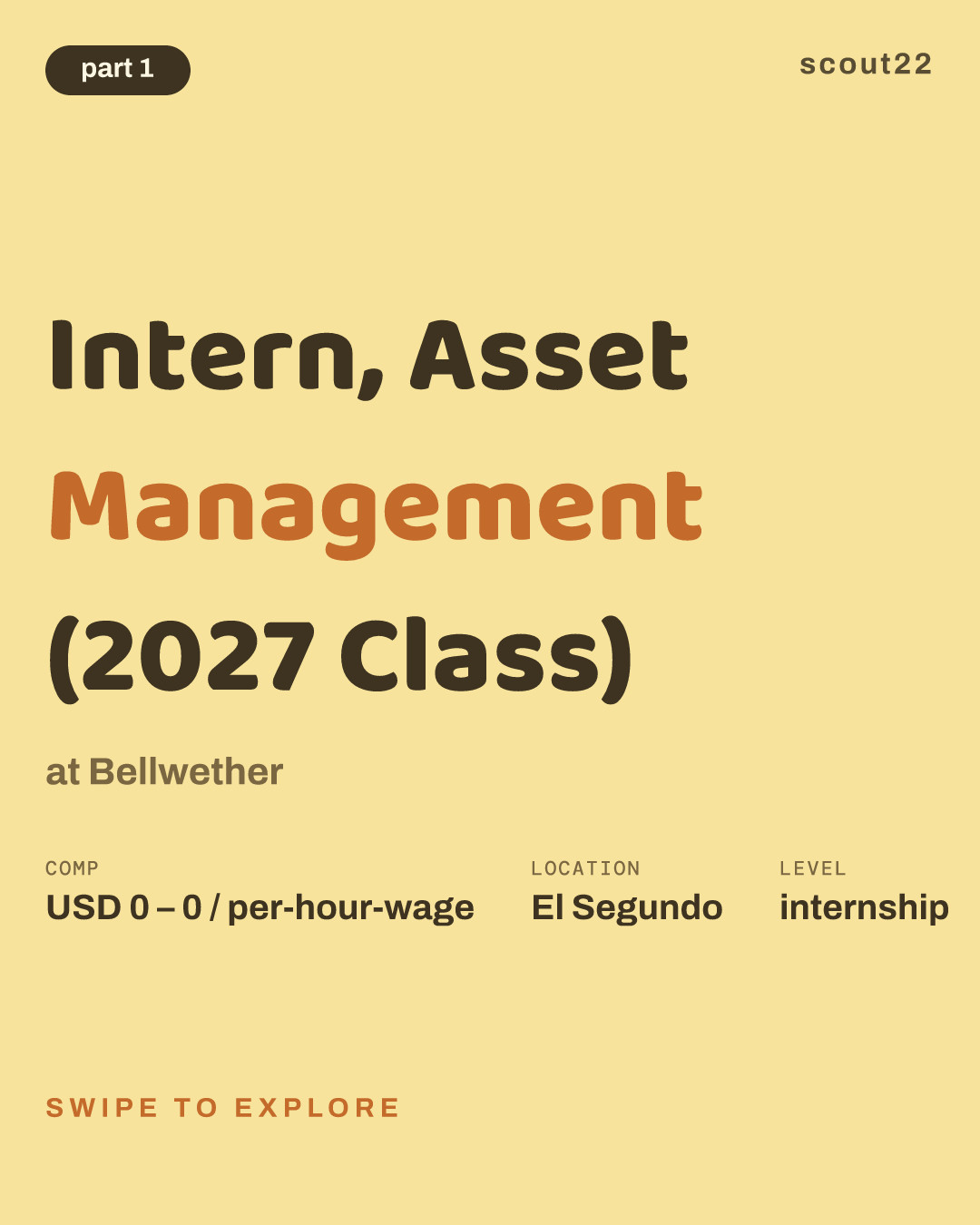 Intern, Asset Management (2027 Class) at Bellwether