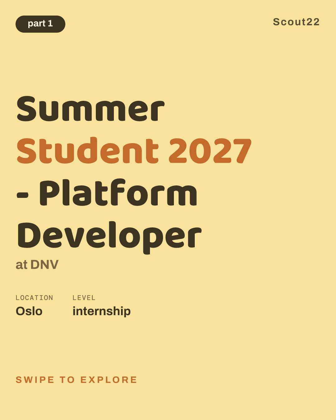 Summer Student 2027 - Platform Developer at DNV