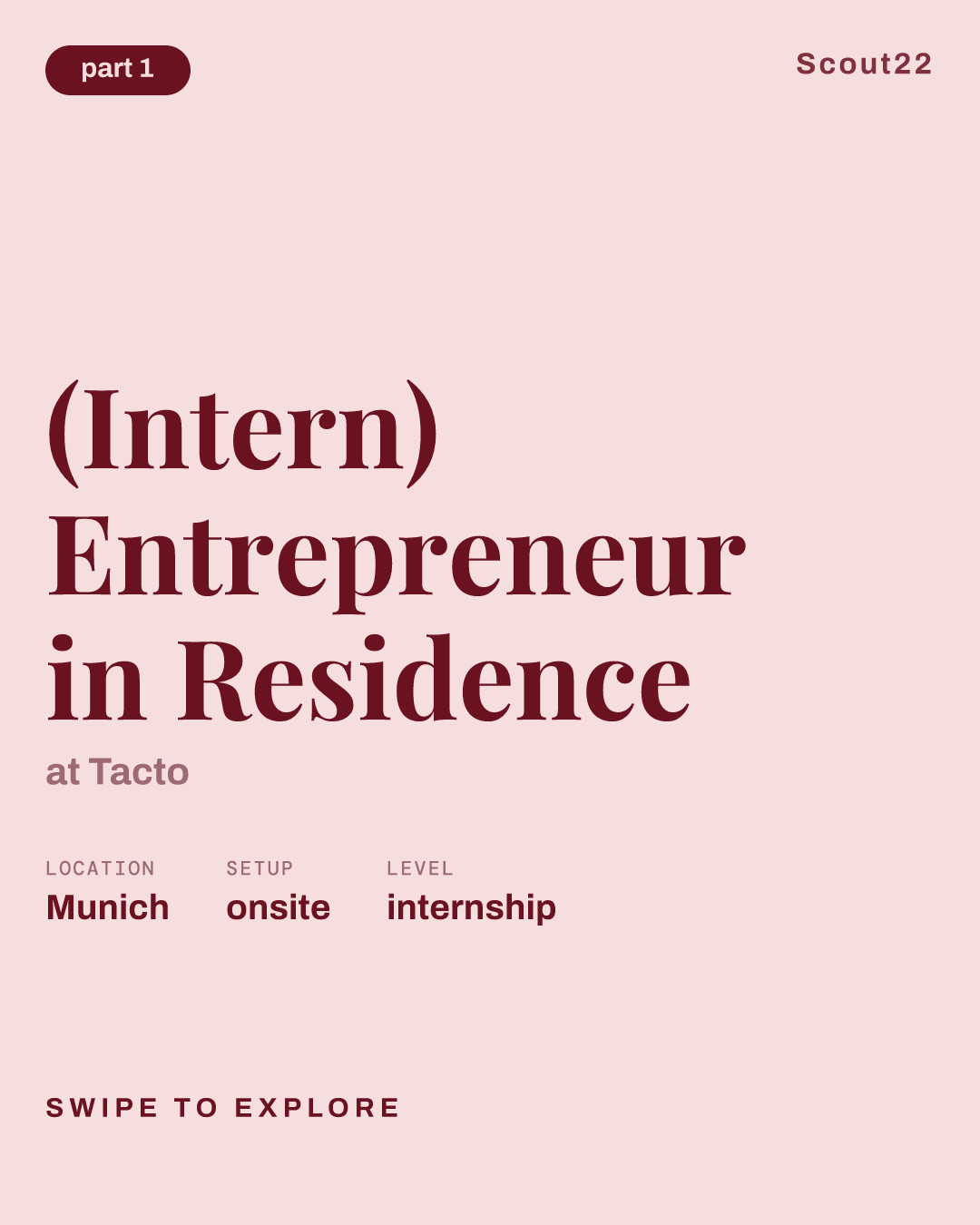(Intern) Entrepreneur in Residence at Tacto