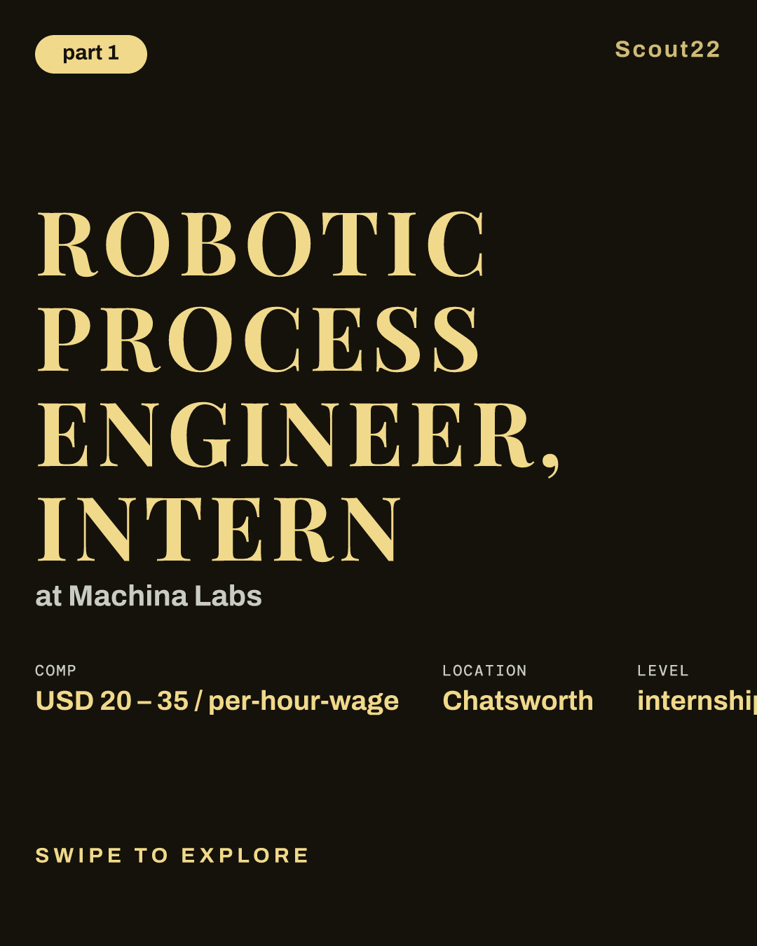 Robotic Process Engineer, Intern at Machina Labs