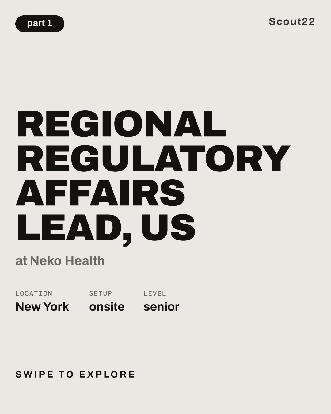 Regional Regulatory Affairs Lead, US at Neko Health