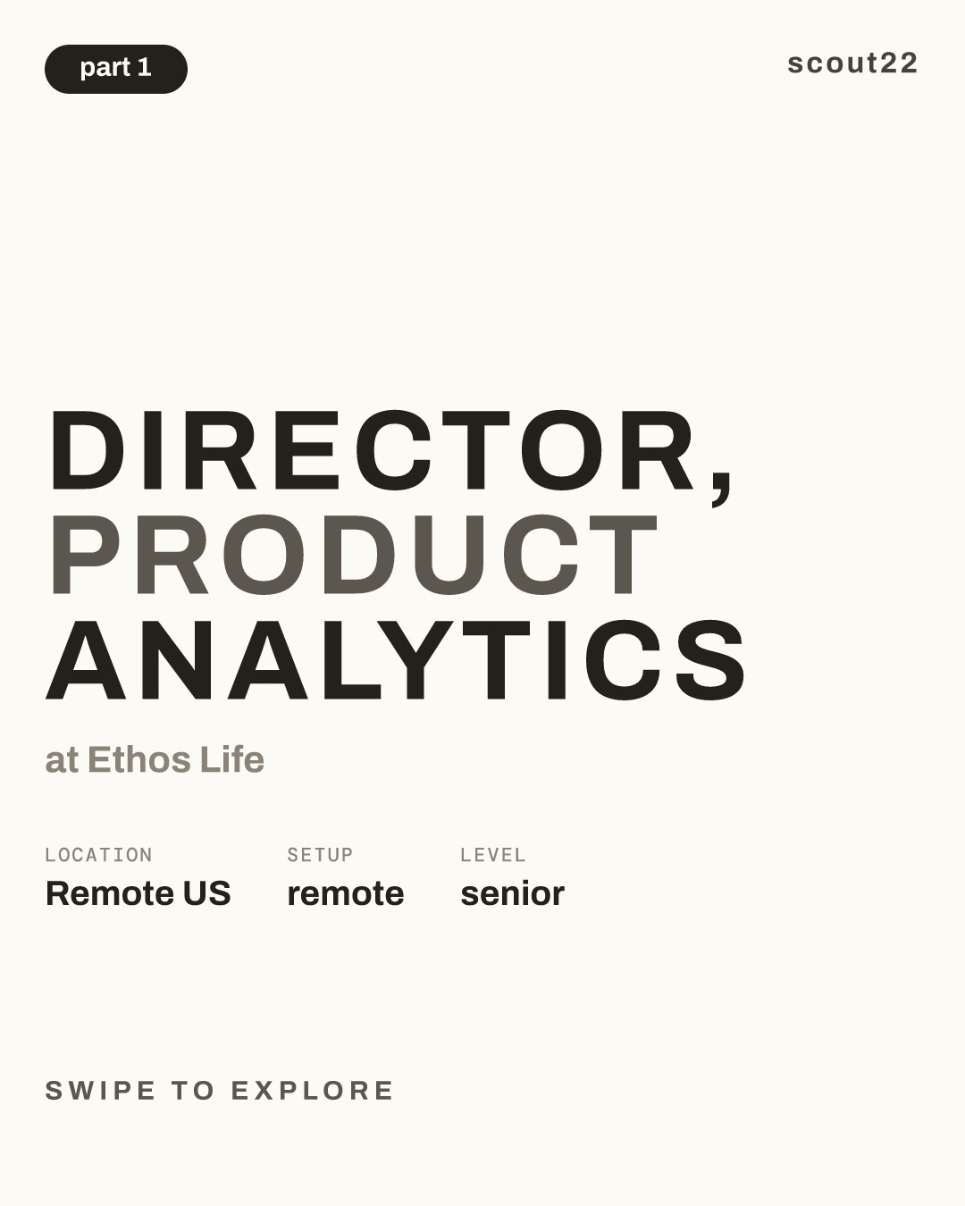 Director, Product Analytics at Ethos Life