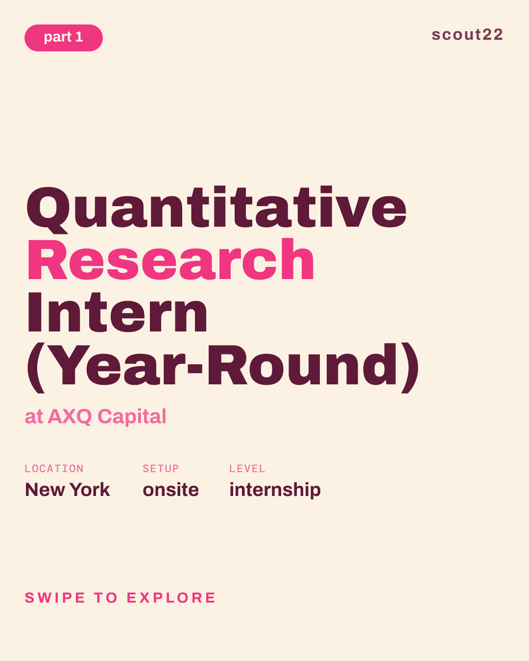 Quantitative Research Intern (Year-Round) at AXQ Capital