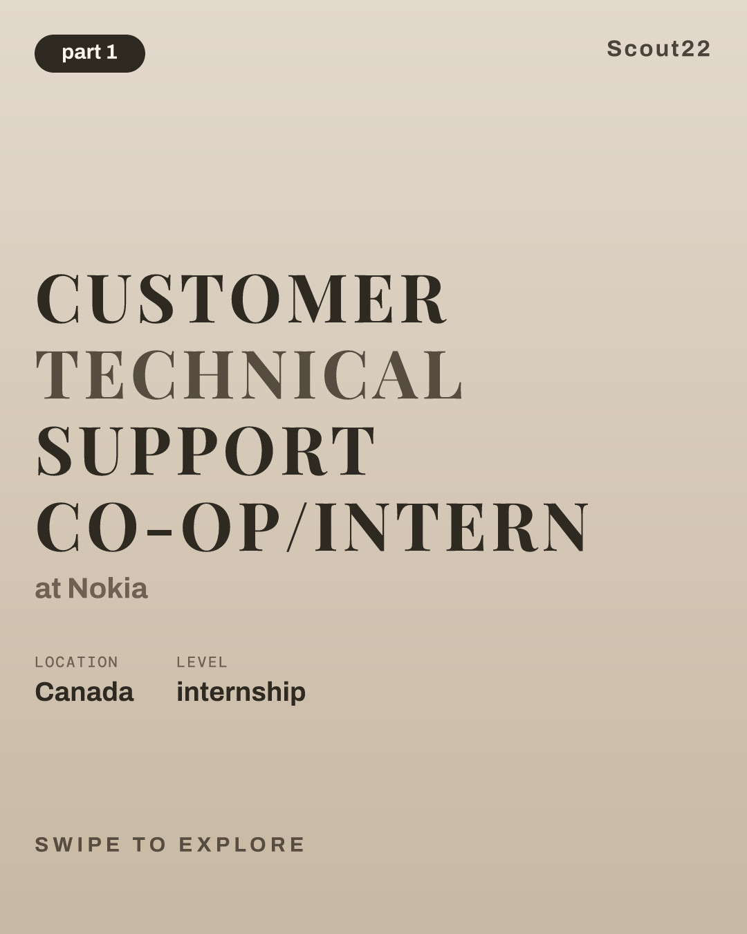 Customer Technical Support Co-op/Intern at Nokia