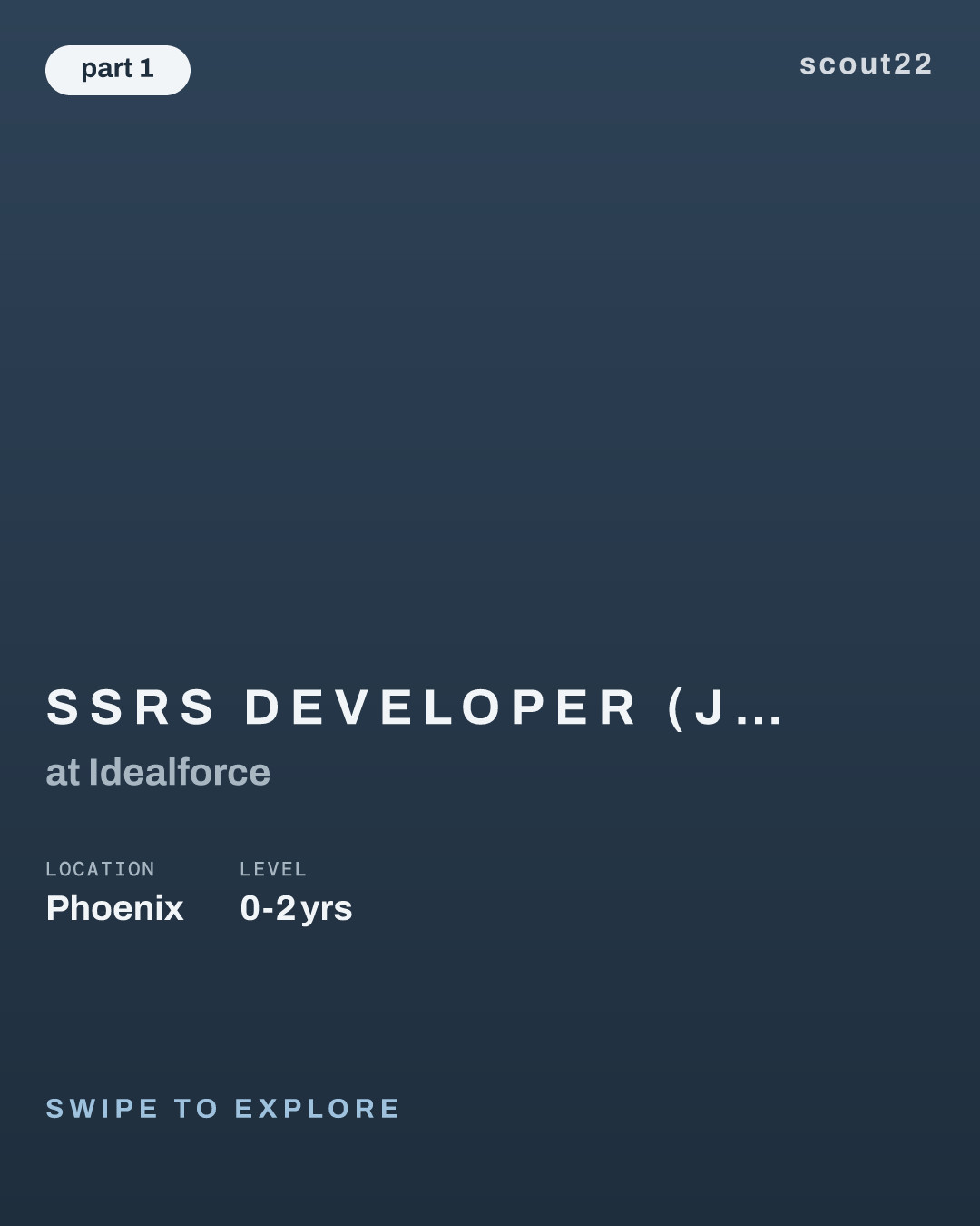 SSRS Developer (Junior Level) (50350) at Idealforce