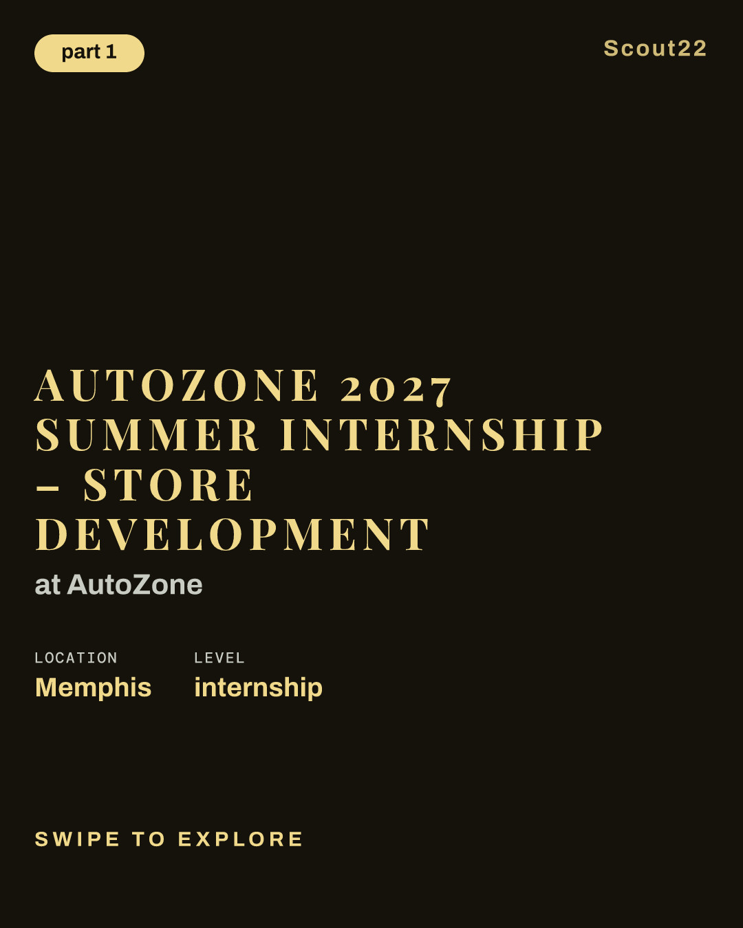 AutoZone 2027 Summer Internship – Store Development at AutoZone