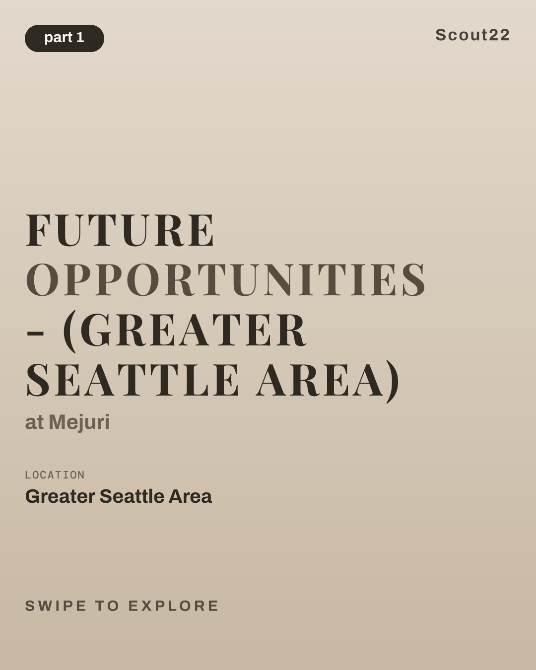 Future Opportunities - (Greater Seattle Area) at Mejuri