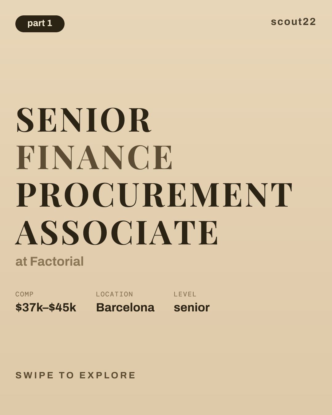 Senior Finance Procurement Associate at Factorial
