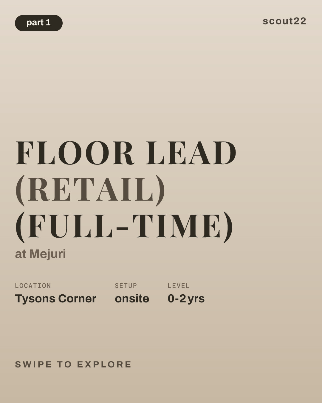 Floor Lead (Retail) (Full-time) at Mejuri