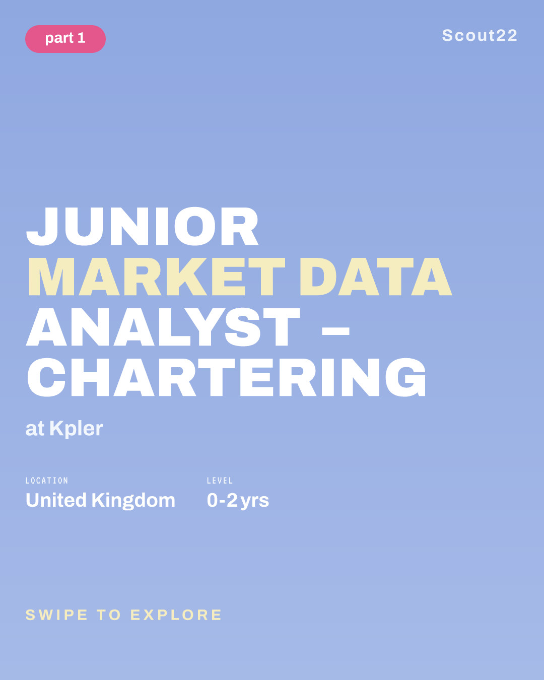 Junior Market Data Analyst – Chartering at Kpler
