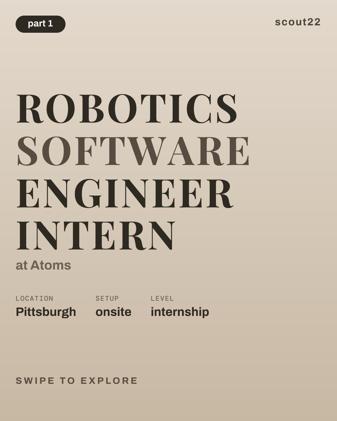 Robotics Software Engineer Intern at Atoms