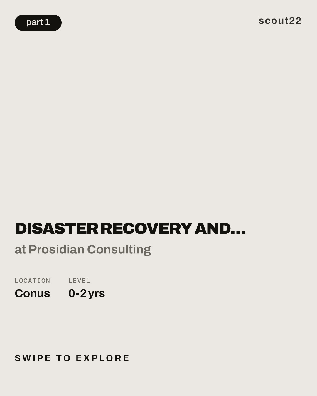 Disaster Recovery and Resilience Services | Junior Analyst [HHS0008012] at Prosidian Consulting