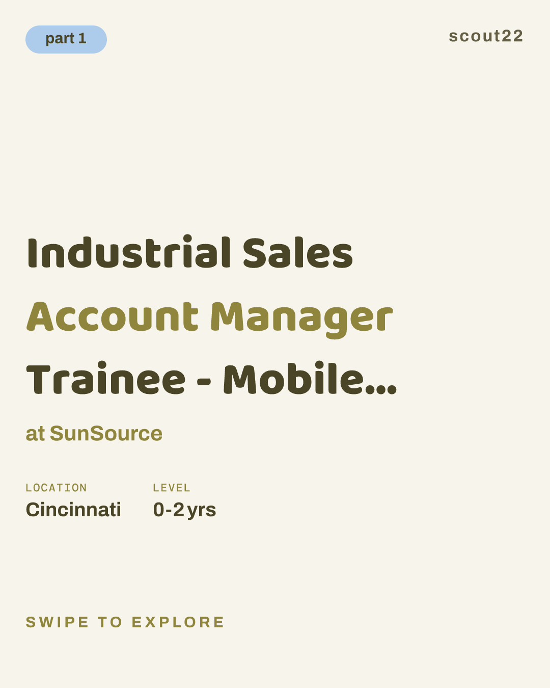 Industrial Sales Account Manager Trainee - Mobile Hydraulic Solution Sales at SunSource