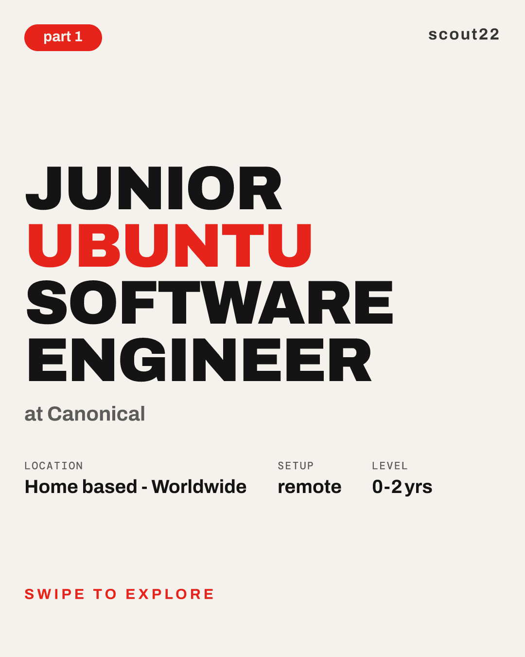 Junior Ubuntu Software Engineer at Canonical