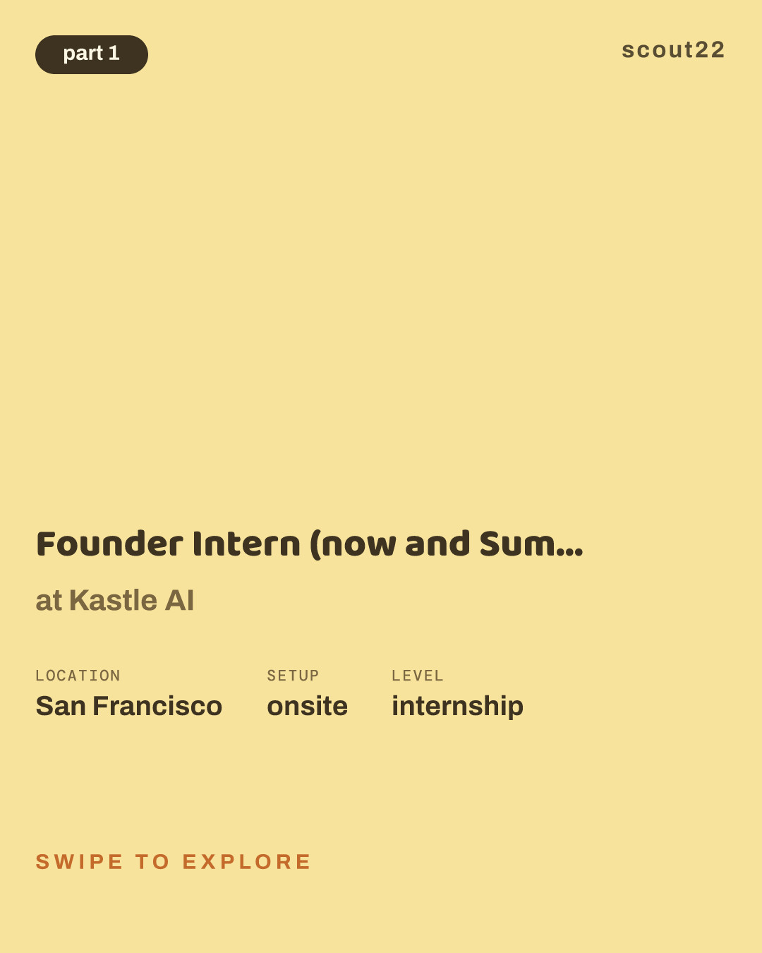 Founder Intern (now and Summer 2026) at Kastle AI