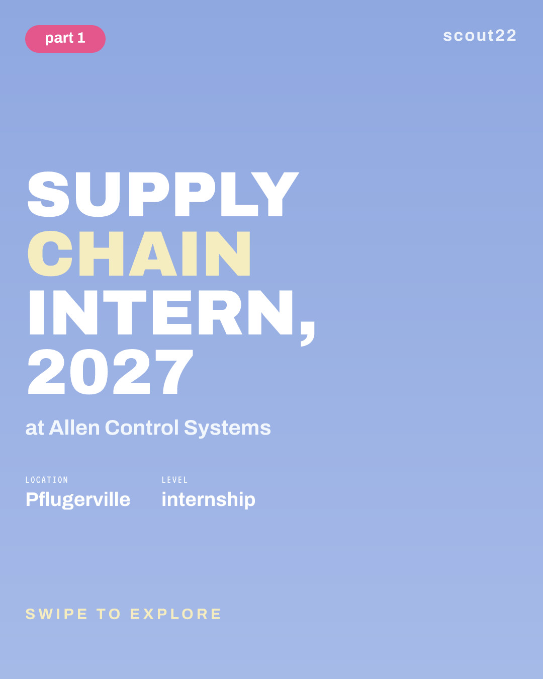 Supply Chain Intern, 2027 at Allen Control Systems