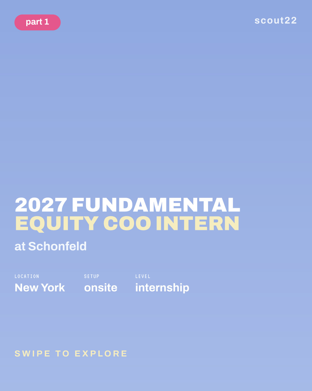 2027 Fundamental Equity COO Intern at Schonfeld