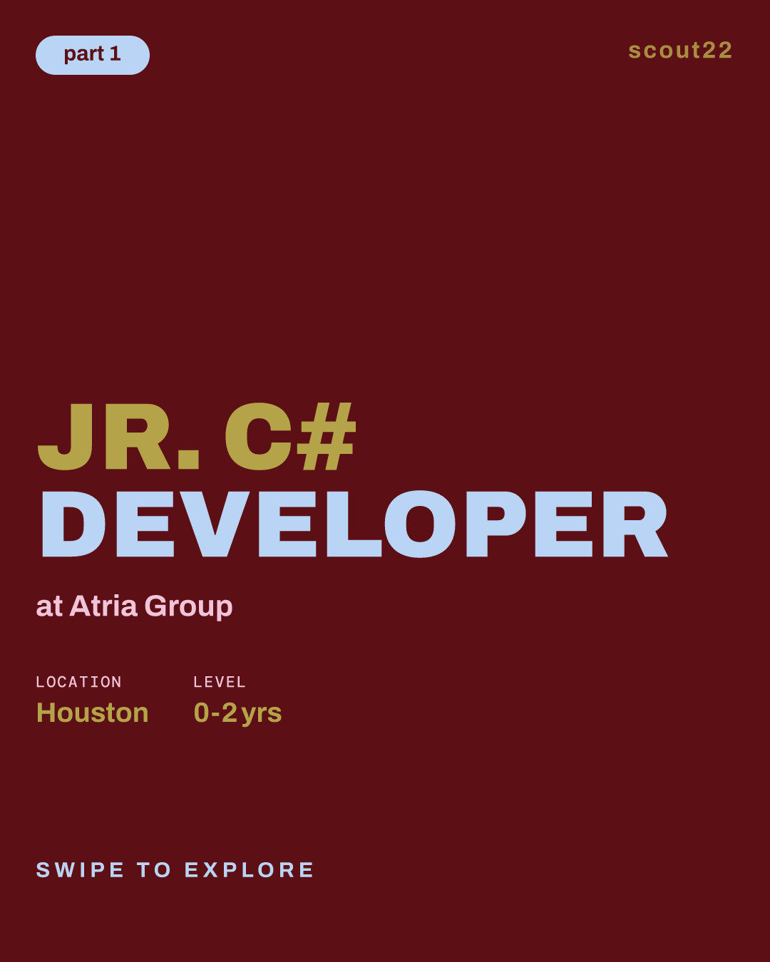Jr. C# developer at Atria Group
