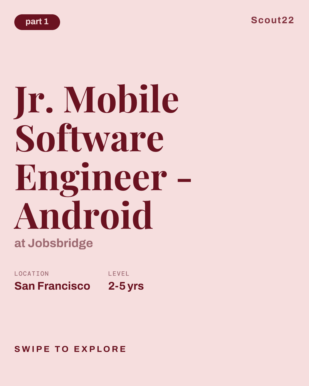 Jr. Mobile Software Engineer - Android at Jobsbridge