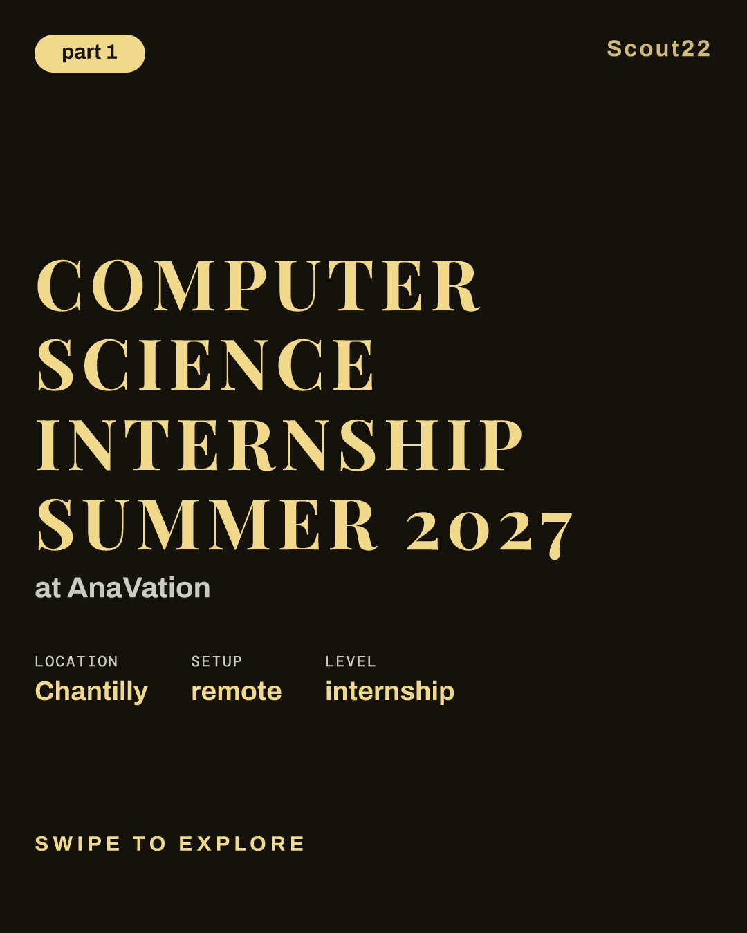 Computer Science Internship Summer 2027 at AnaVation