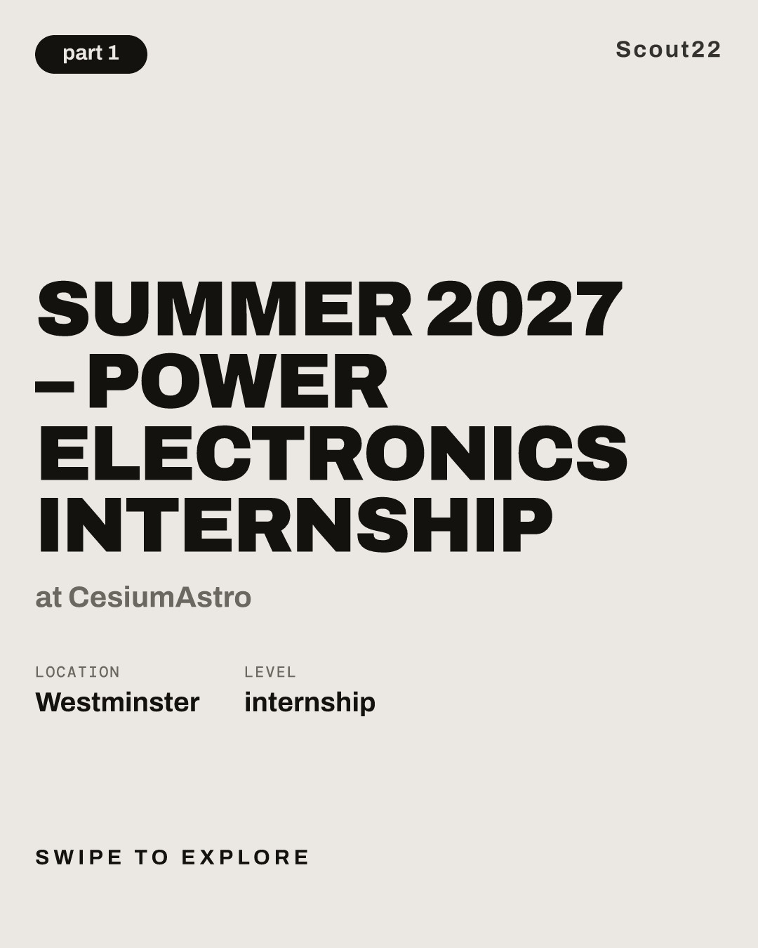 Summer 2027 – Power Electronics Internship at CesiumAstro