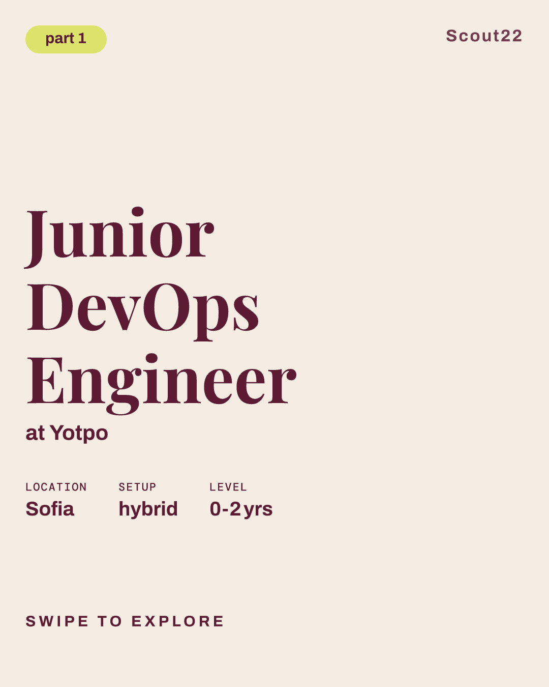 Junior DevOps Engineer at Yotpo