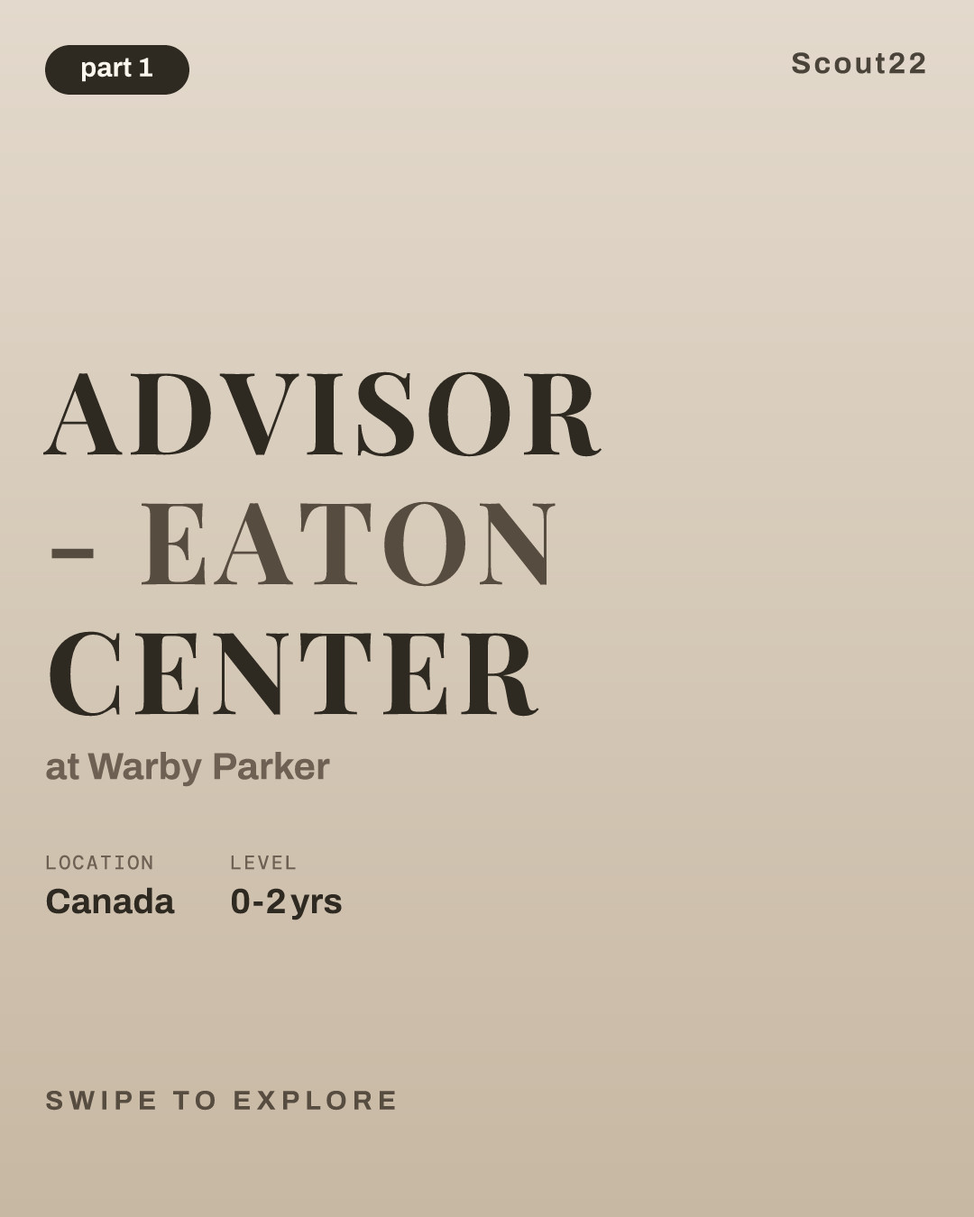 Advisor - Eaton Center at Warby Parker
