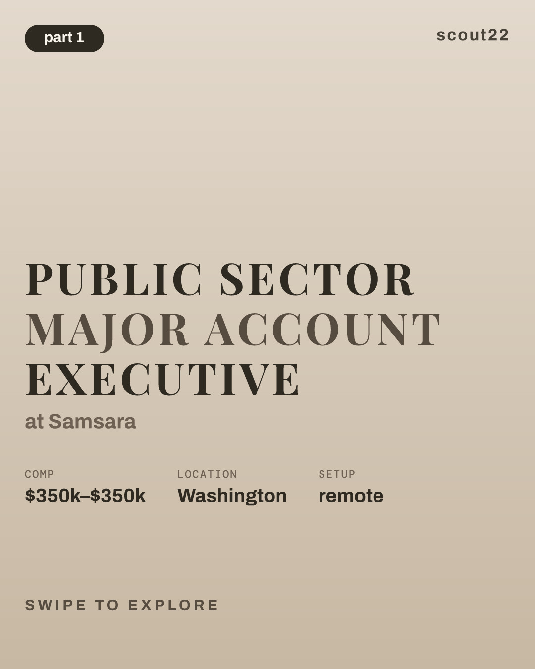 Public Sector Major Account Executive at Samsara