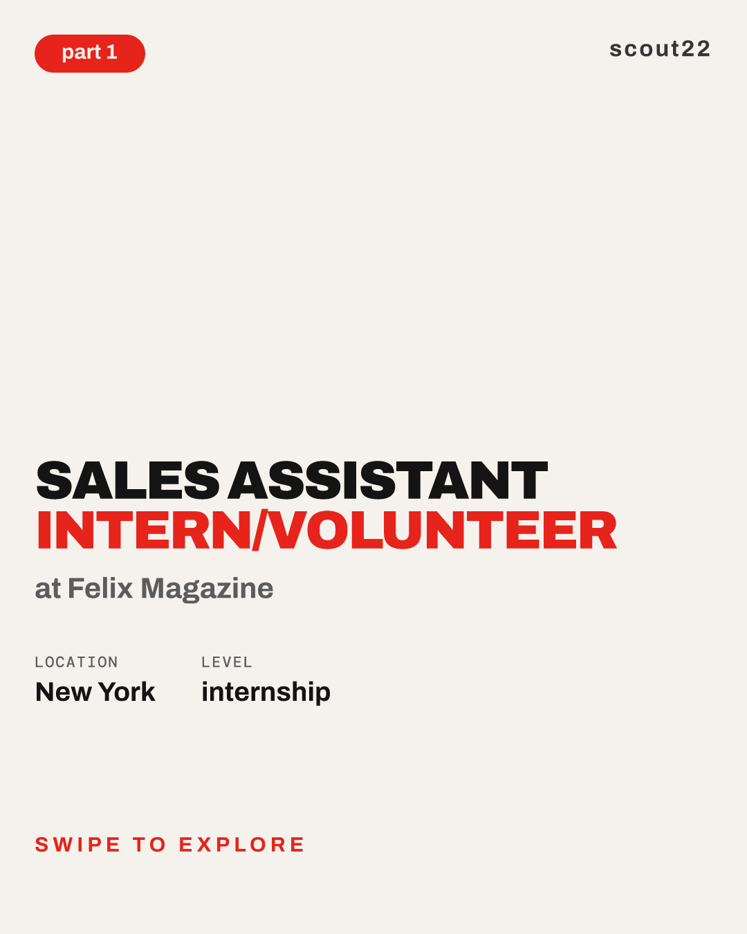 Sales Assistant Intern/Volunteer at Felix Magazine