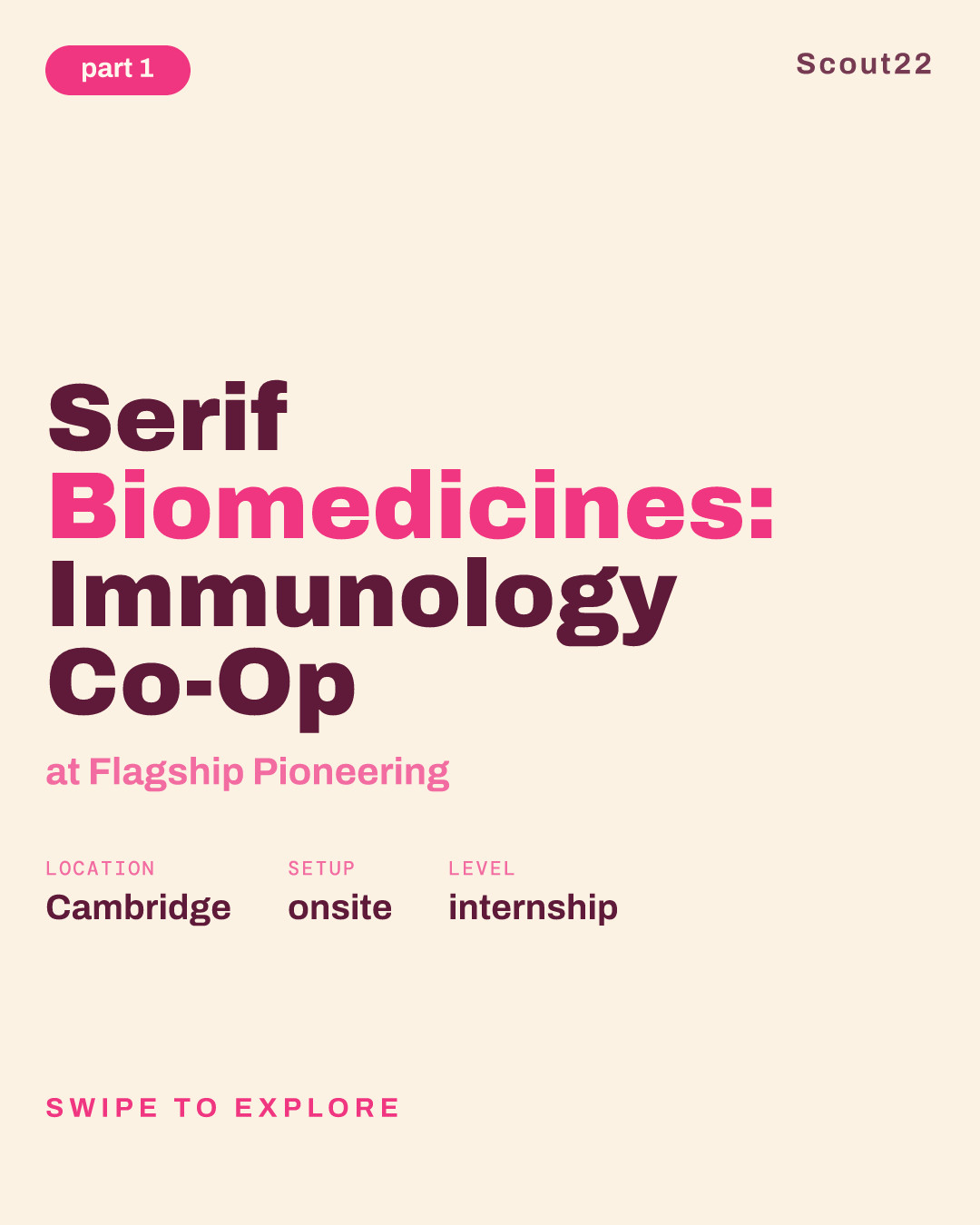 Serif Biomedicines: Immunology Co-Op at Flagship Pioneering