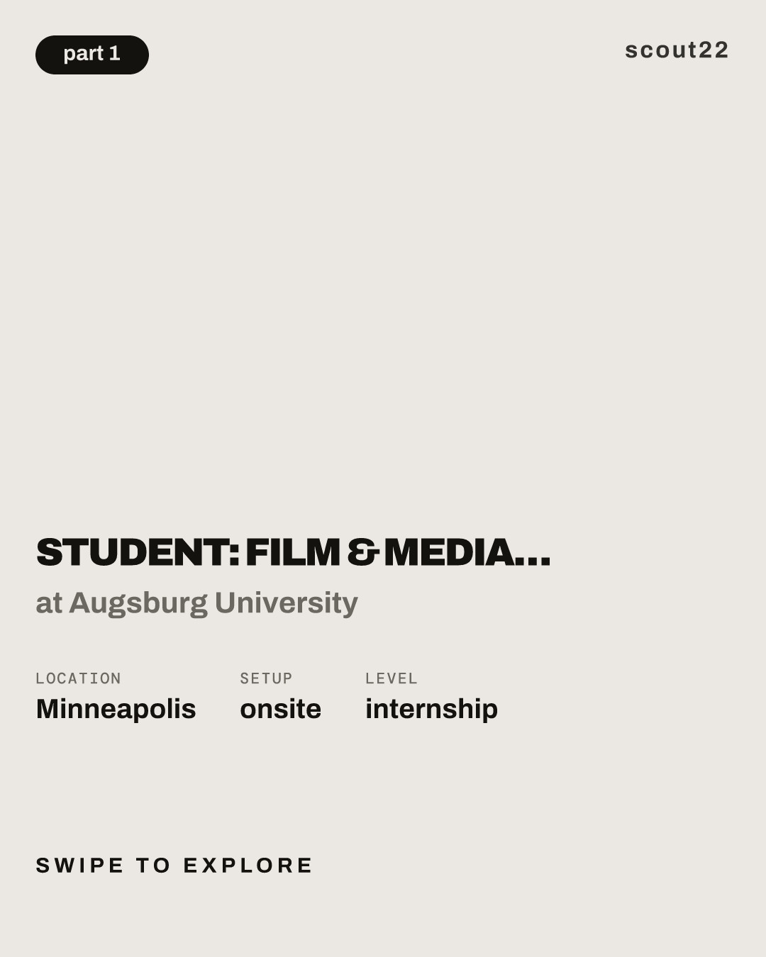 Student: Film & Media Technical Assistant, 2026-27 at Augsburg University