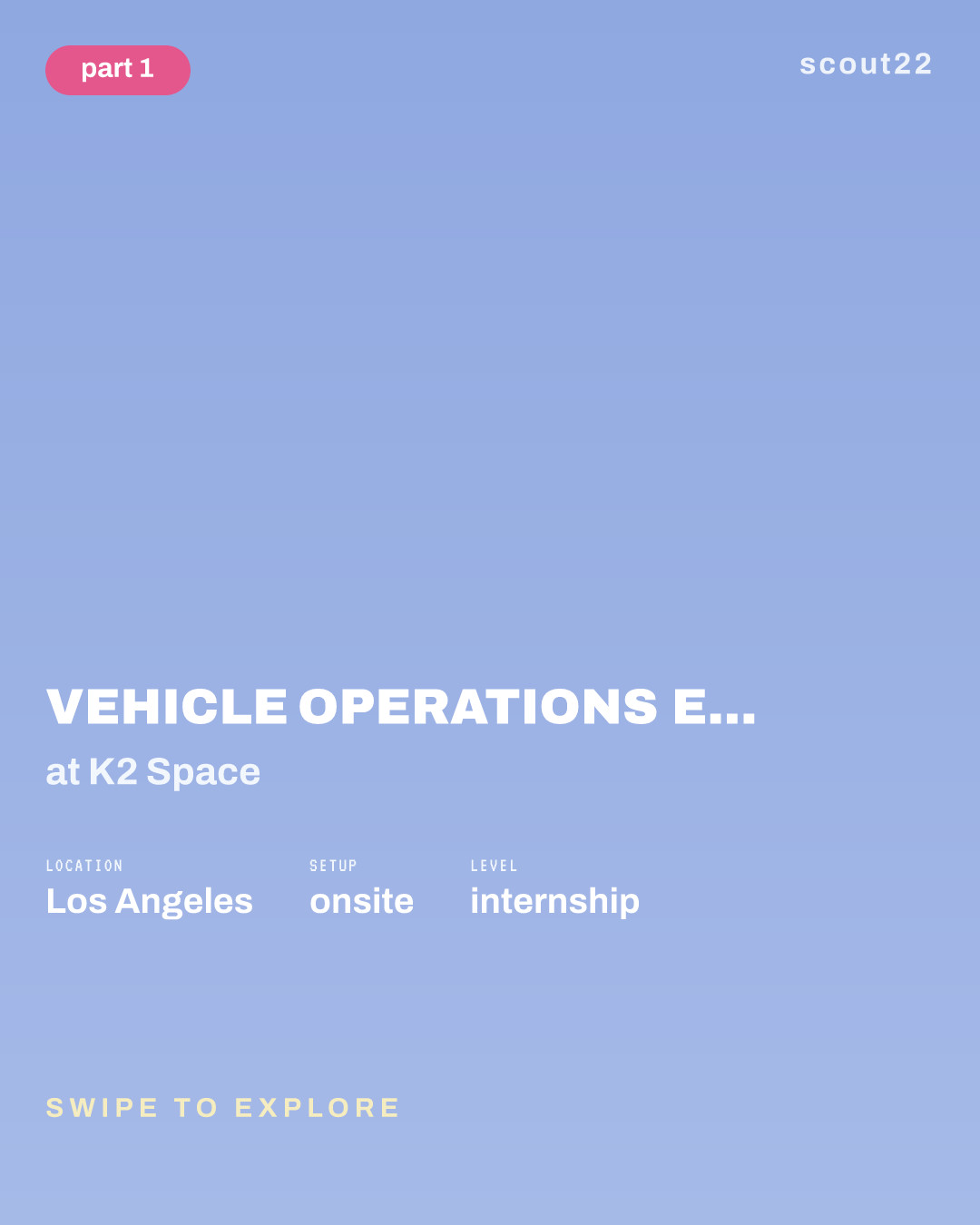 Vehicle Operations Engineering Intern – Summer 2027 at K2 Space