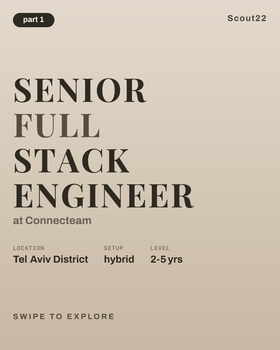 Senior Full Stack Engineer at Connecteam