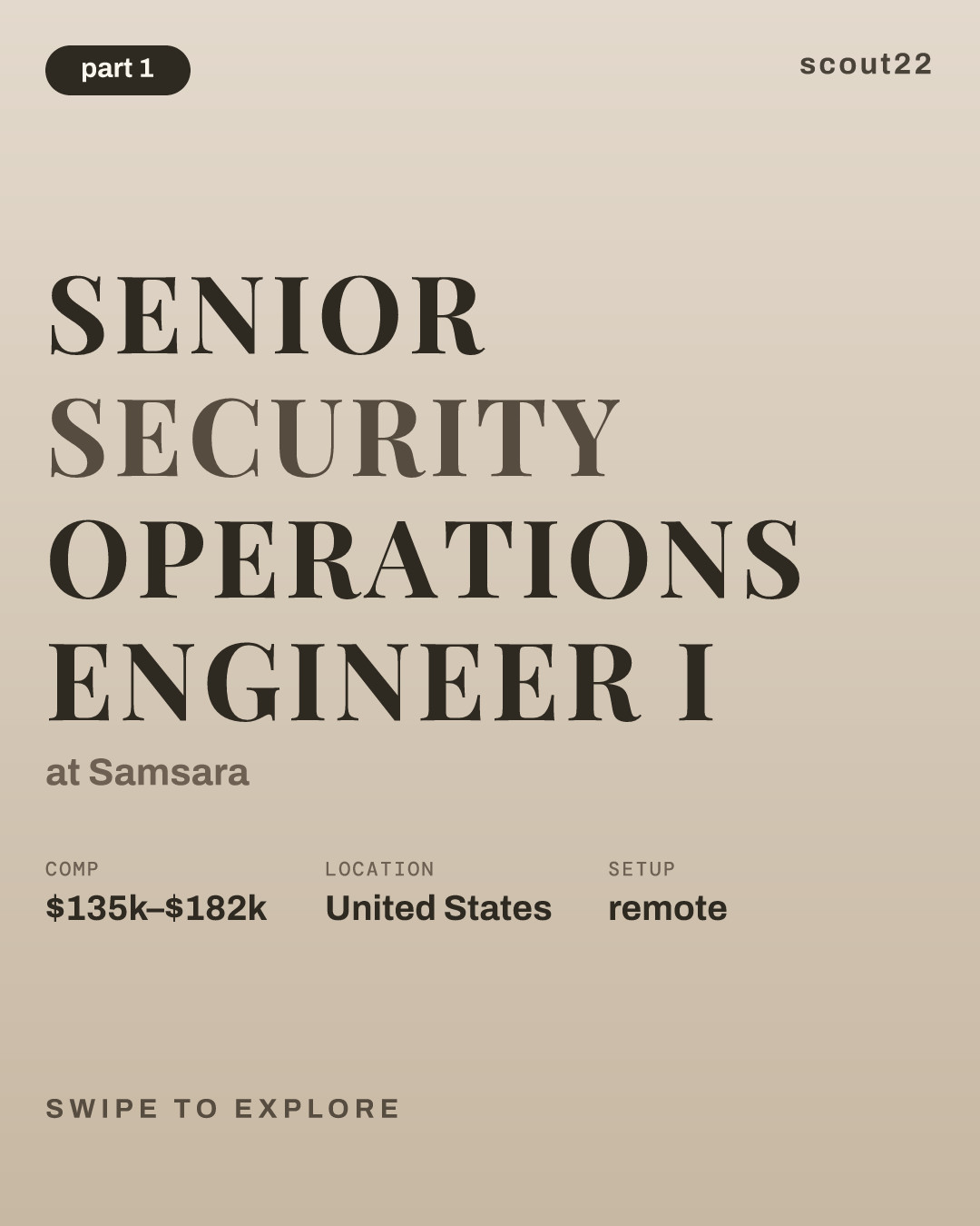 Senior Security Operations Engineer I at Samsara
