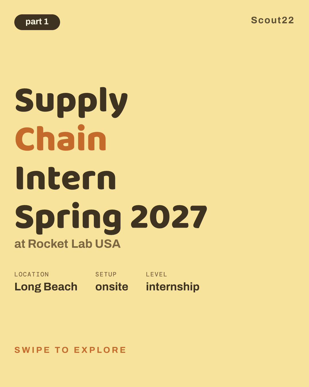 Supply Chain Intern Spring 2027 at Rocket Lab USA