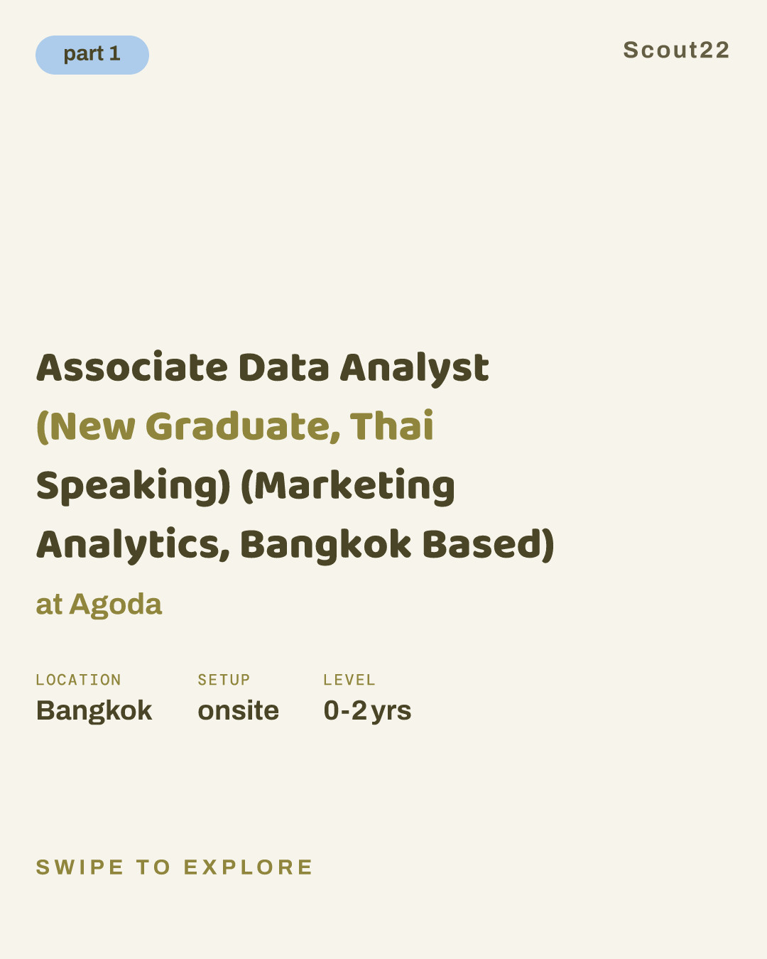 Associate Data Analyst (New Graduate, Thai Speaking) (Marketing Analytics, Bangkok Based) at Agoda