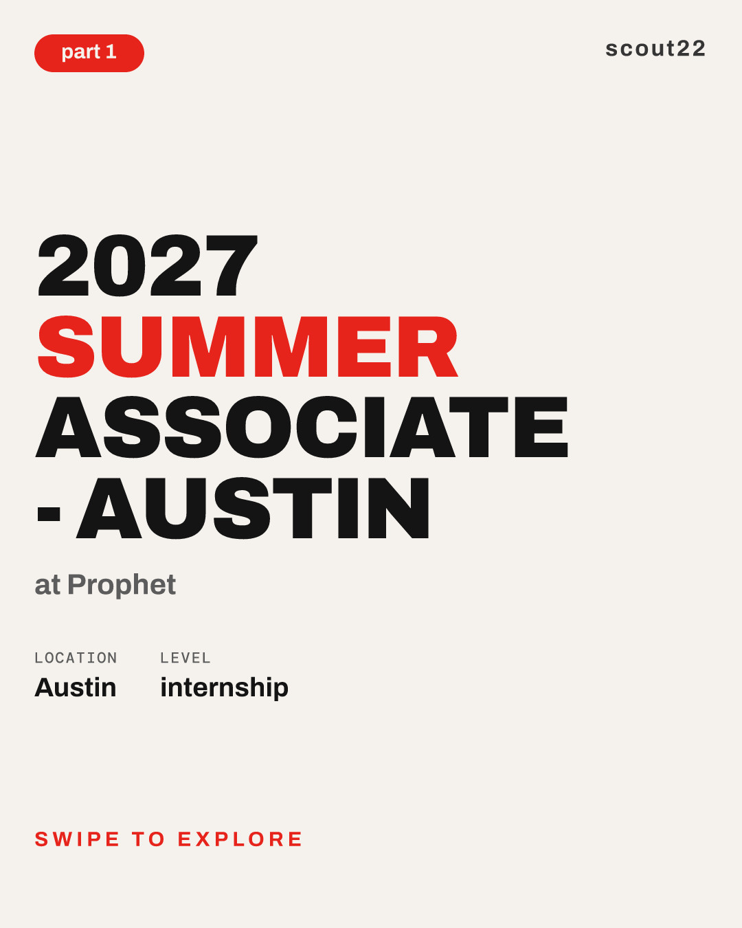 2027 Summer Associate - Austin at Prophet