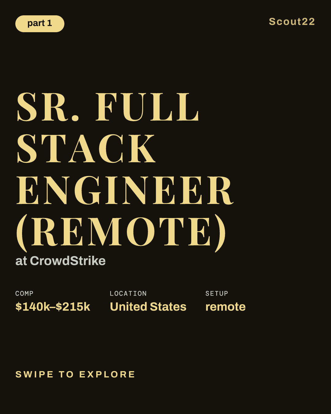 Sr. Full Stack Engineer (Remote) at CrowdStrike