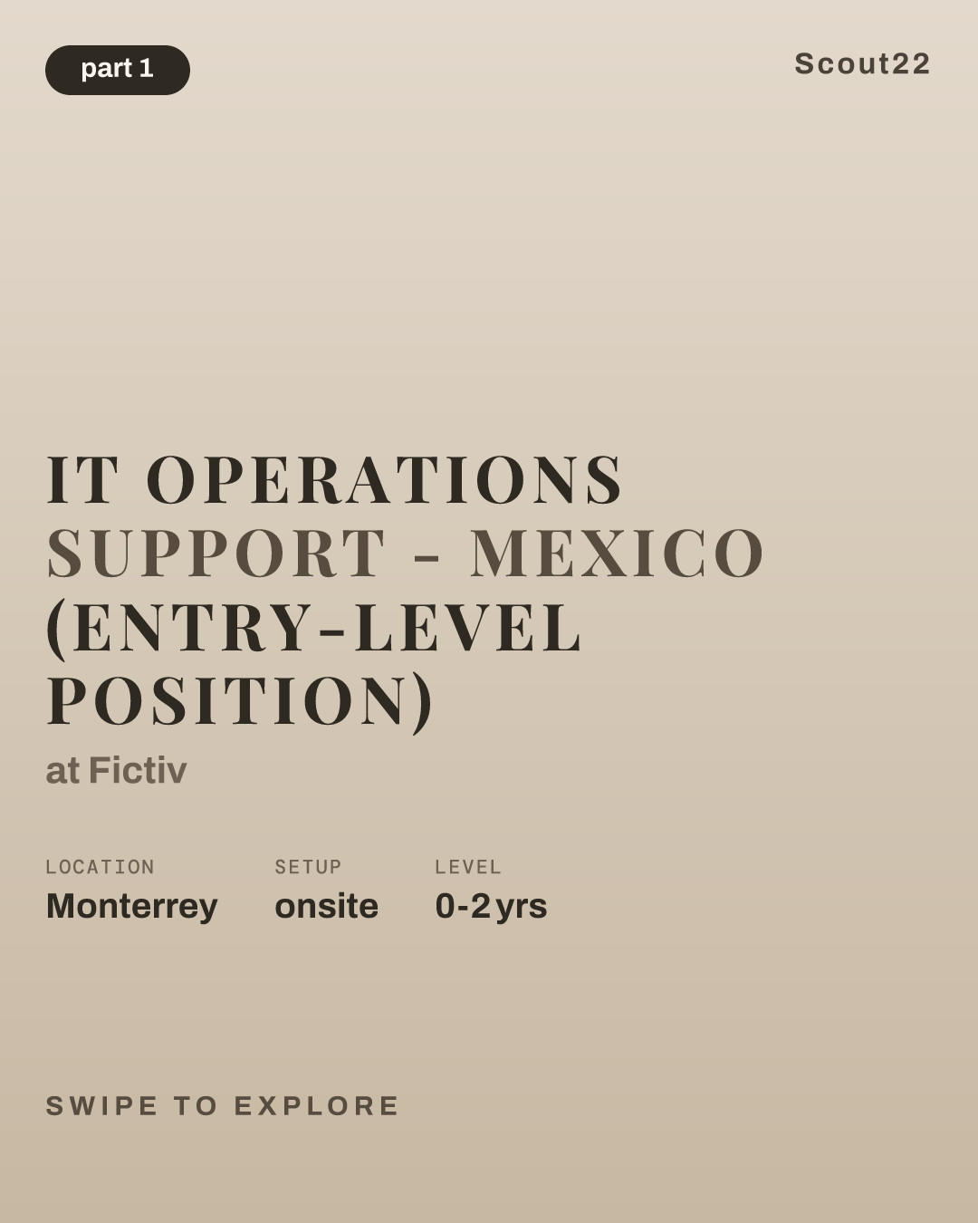 IT Operations Support - Mexico (Entry-level position) at Fictiv