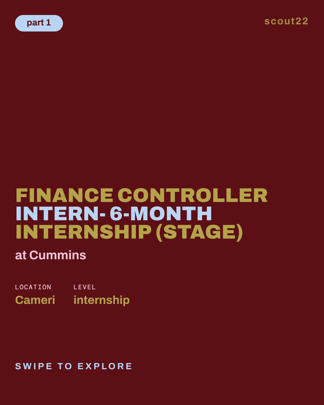 Finance Controller Intern- 6-Month Internship (Stage) at Cummins