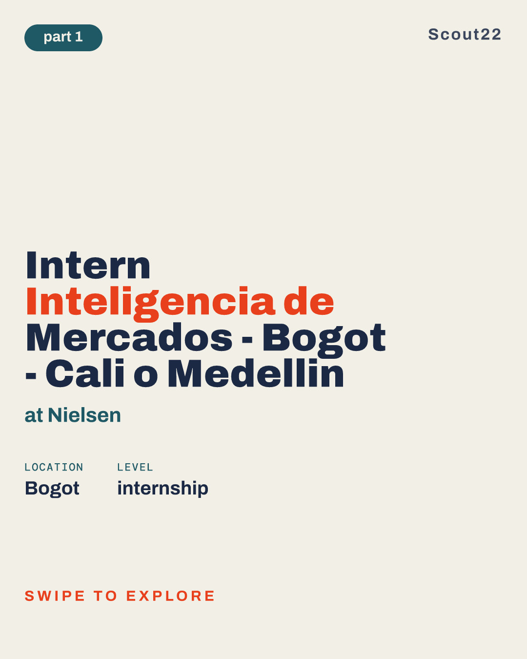 Intern Inteligencia de Mercados  - Bogotá - Cali o Medellin at Nielsen