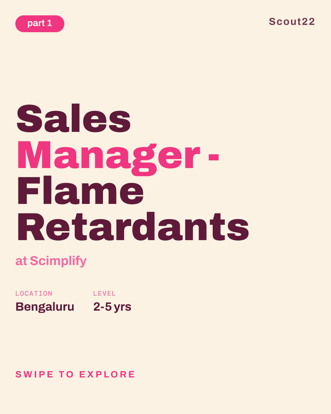 Sales Manager - Flame Retardants at Scimplify