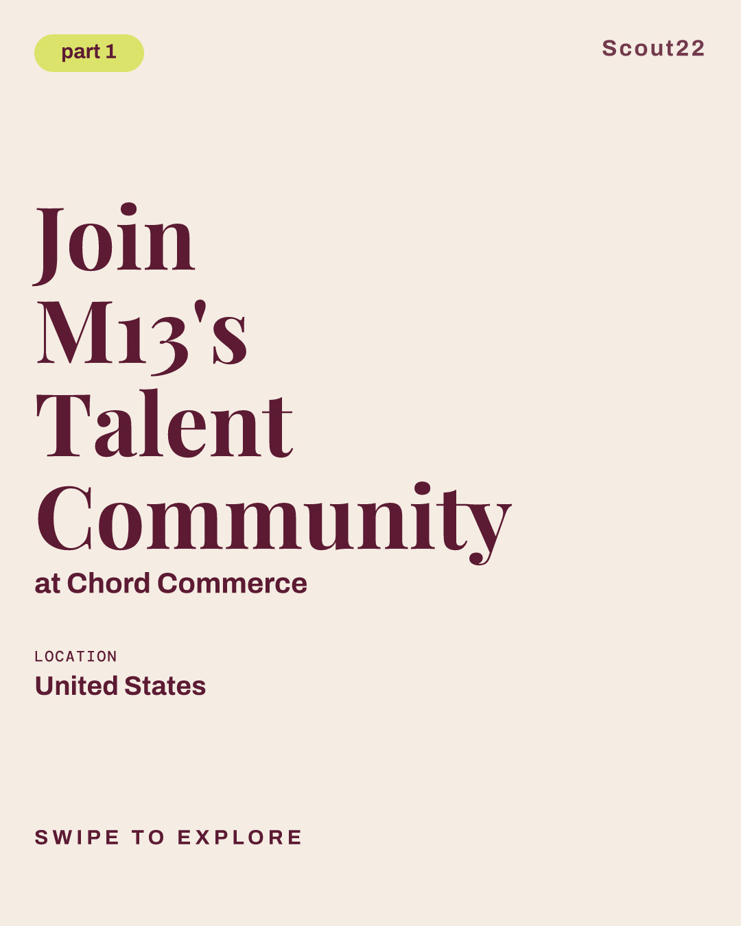 Join M13's Talent Community at Chord Commerce