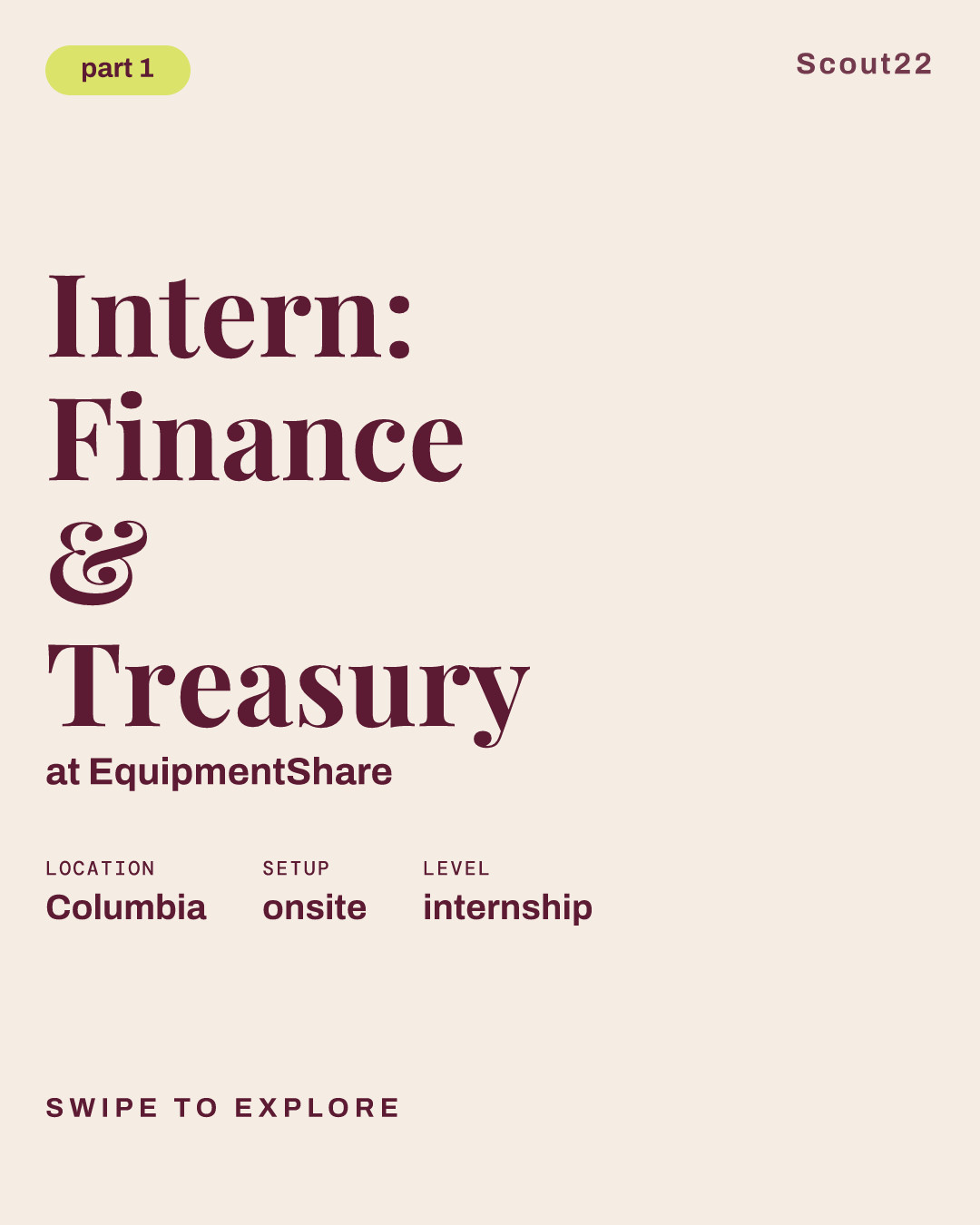 Intern: Finance & Treasury at EquipmentShare