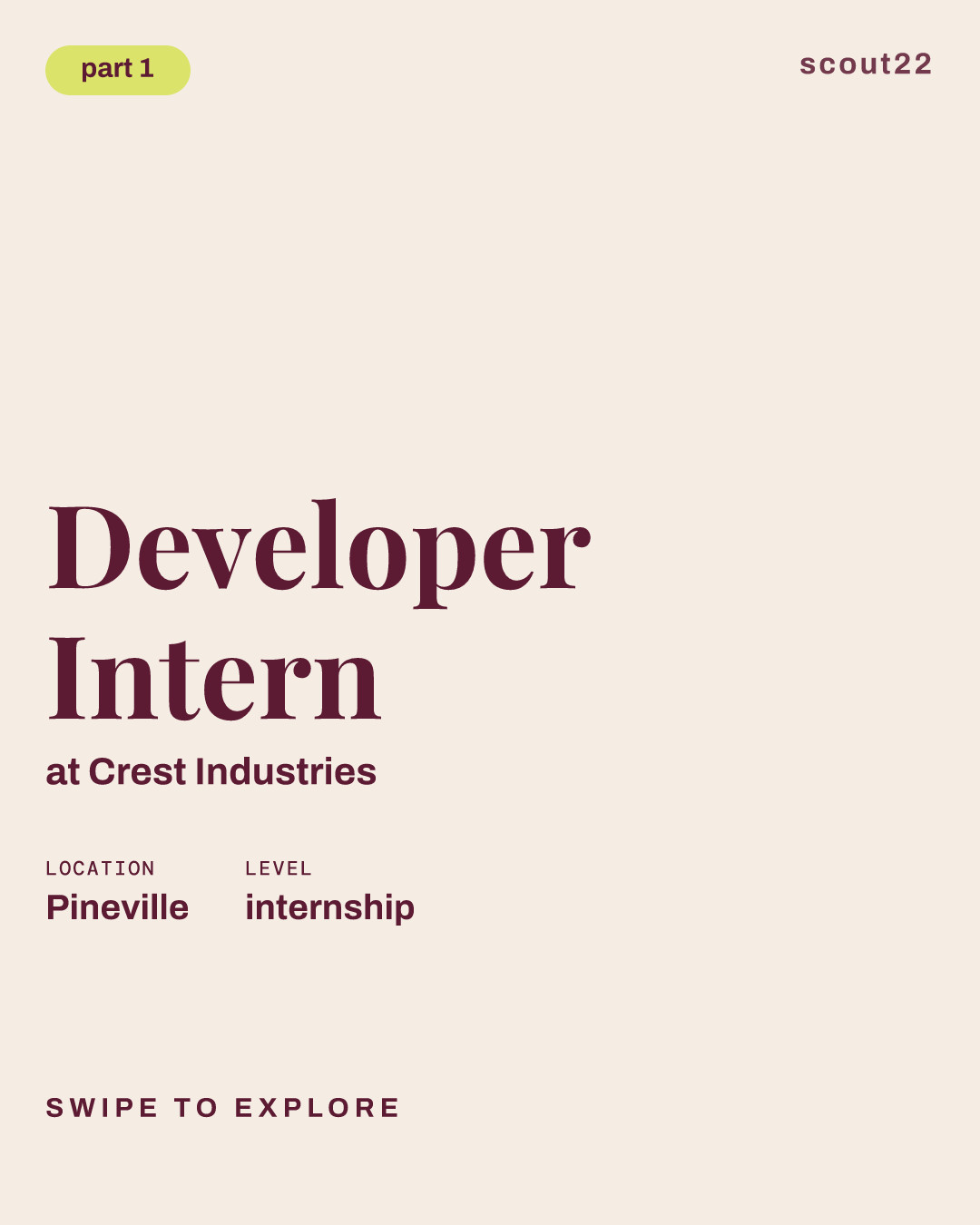 Developer Intern at Crest Industries