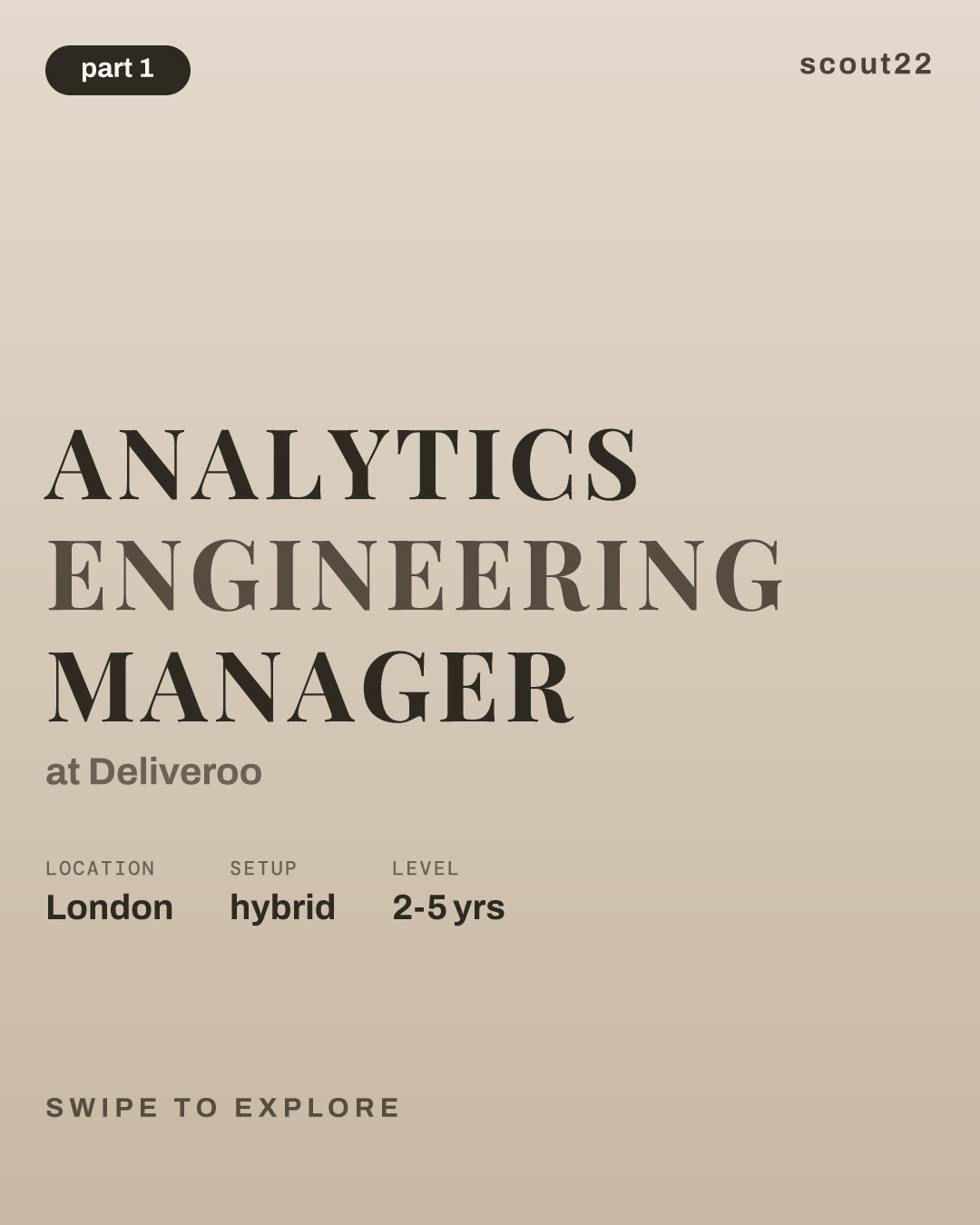 Analytics Engineering Manager at Deliveroo