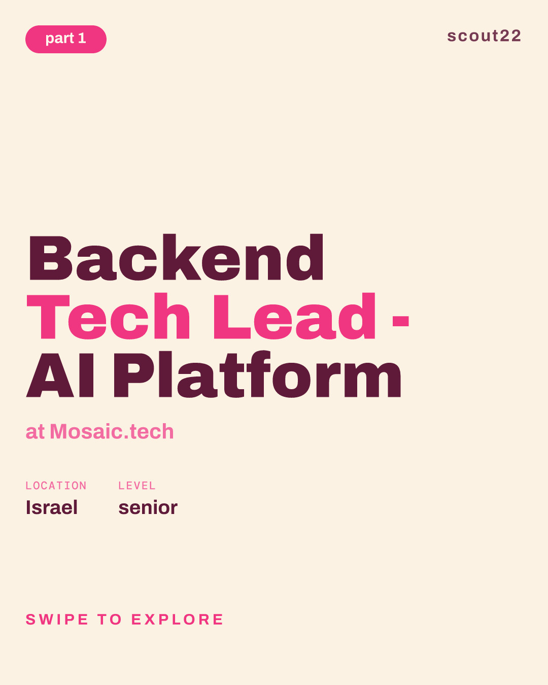 Backend Tech Lead - AI Platform at Mosaic.tech