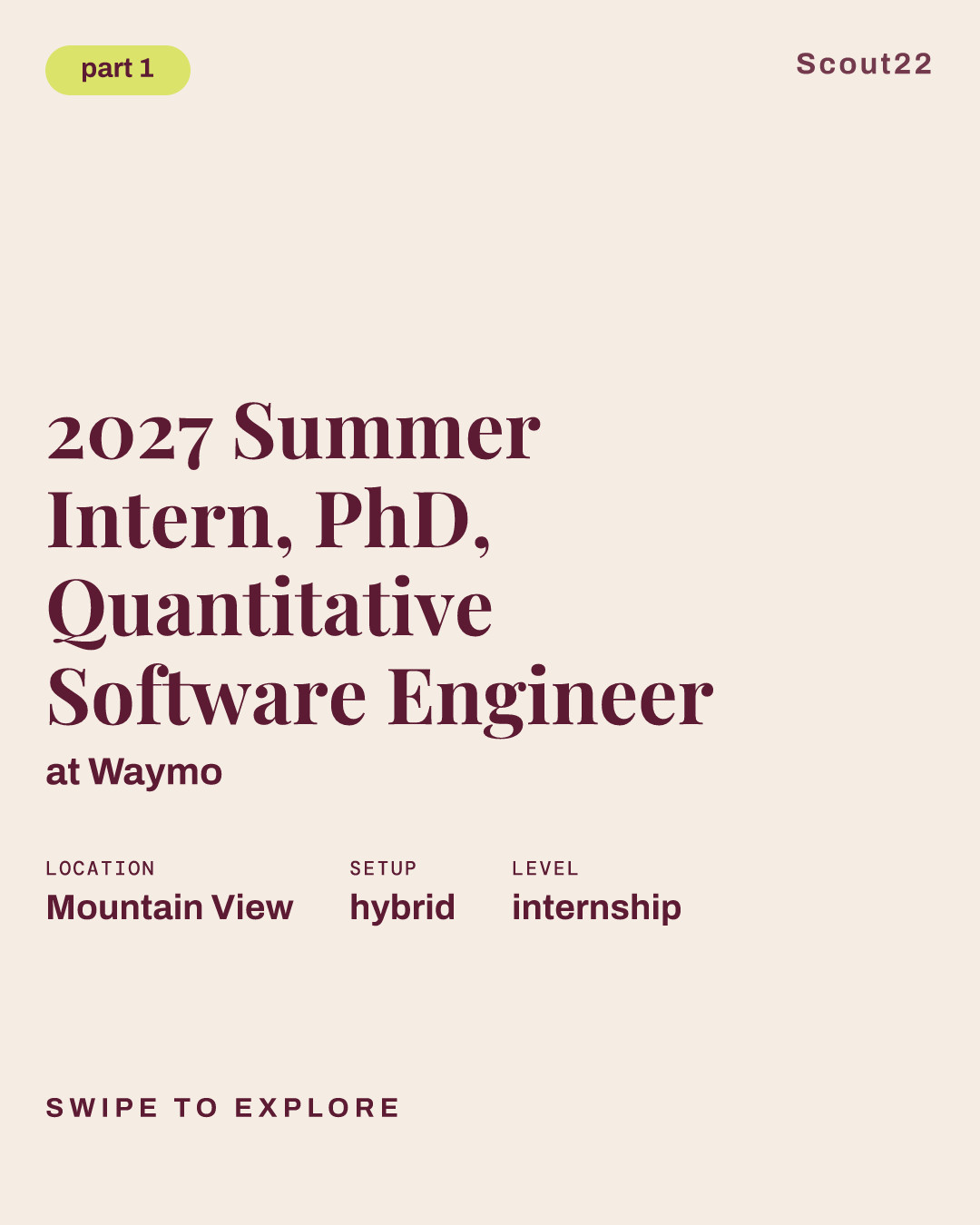 2027 Summer Intern, PhD, Quantitative Software Engineer at Waymo