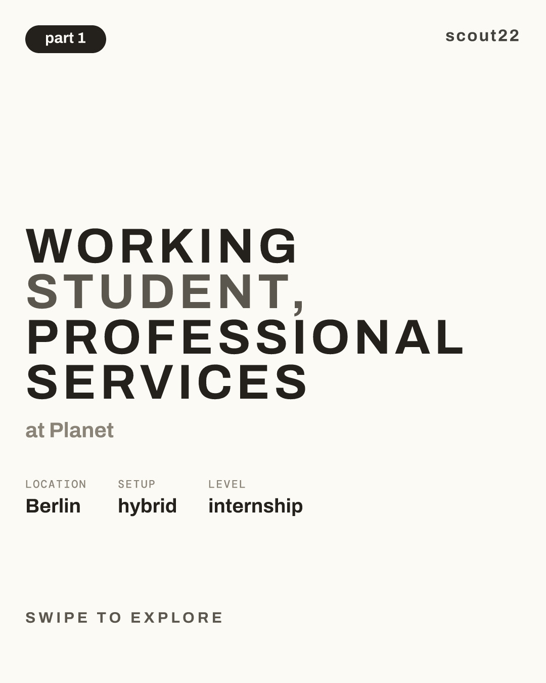 Working Student, Professional Services at Planet