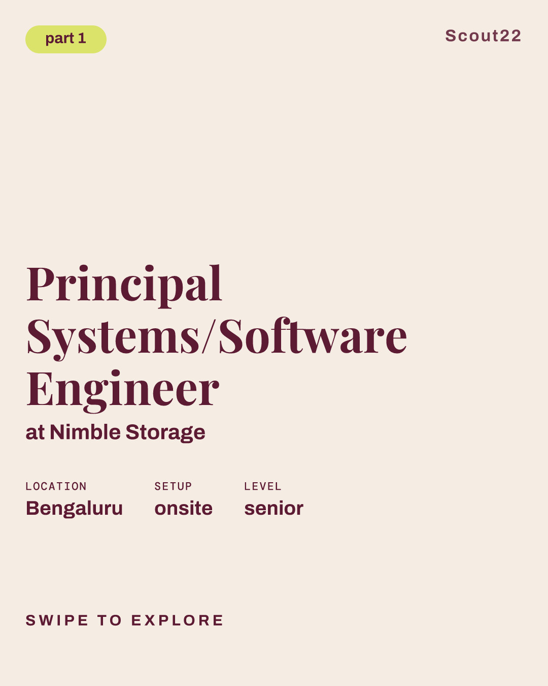 Principal Systems/Software Engineer at Nimble Storage